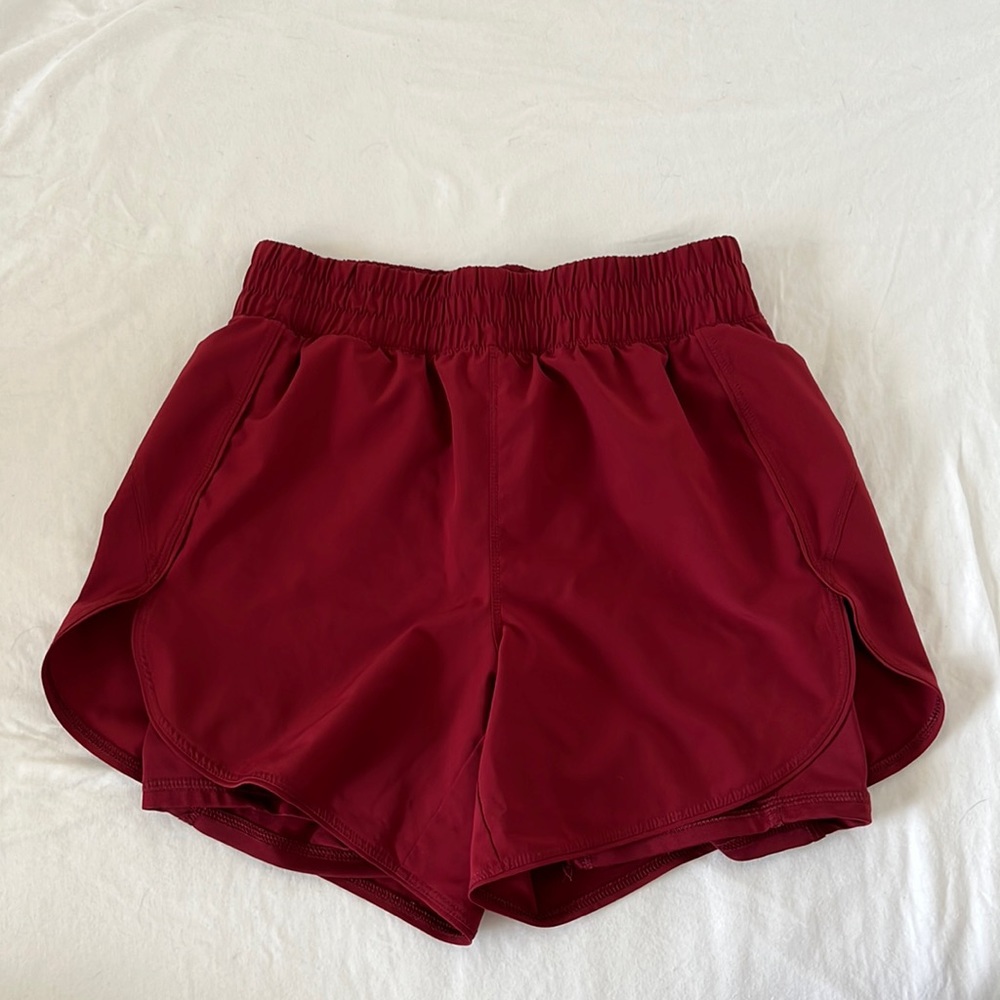 Running Track Shorts - Burgundy